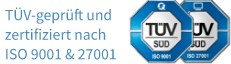 TÜV, ISO 9001 & 27001