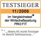 Testsieger bei PRO:FIT im Bereich Telefonservice